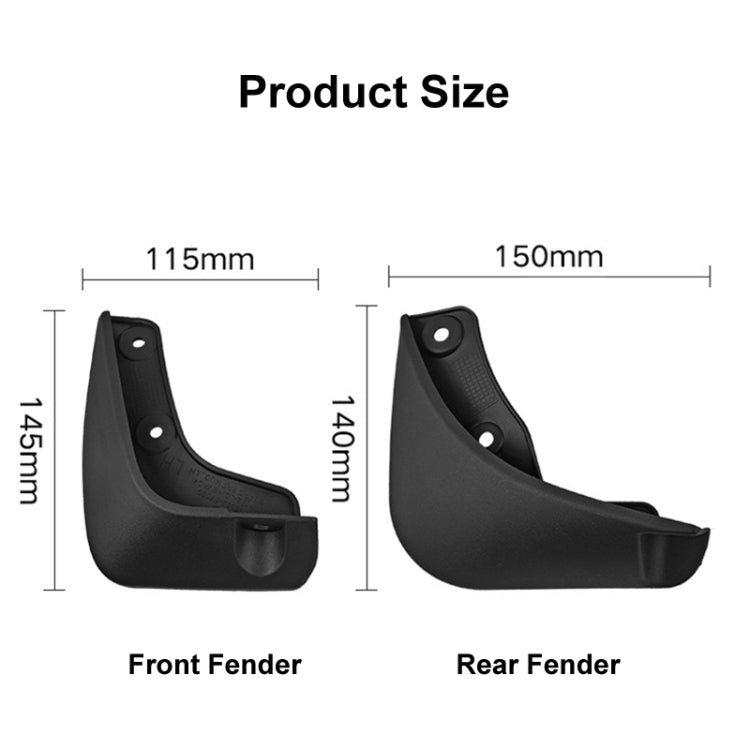 Spatlappen Set Kia Picanto (2011–2018) – 4-delig