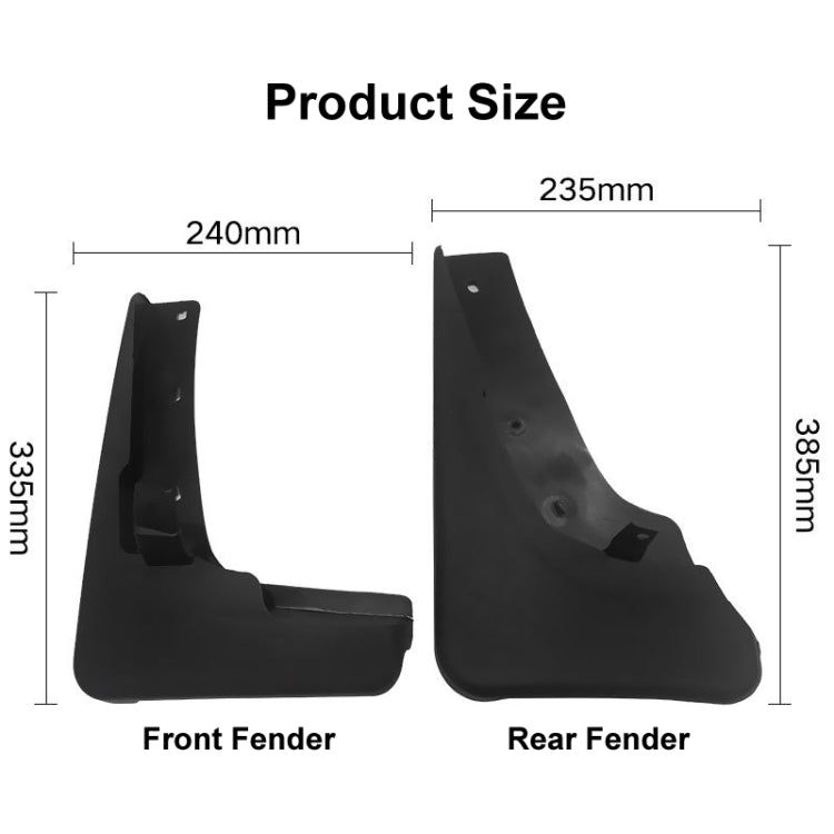 Spatlappen Set Nissan X-Trail T31 (2008–2013) – 4-delig