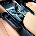 Premium Seat-Gap Organizer & Cup Holder Set — Black