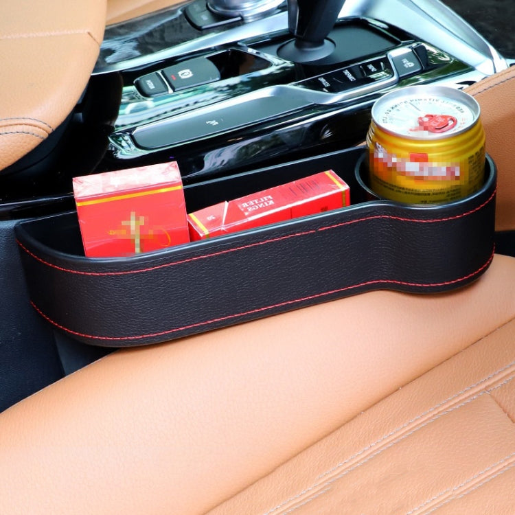 Premium Seat-Gap Organizer & Cup Holder Set — Black — detail view 2