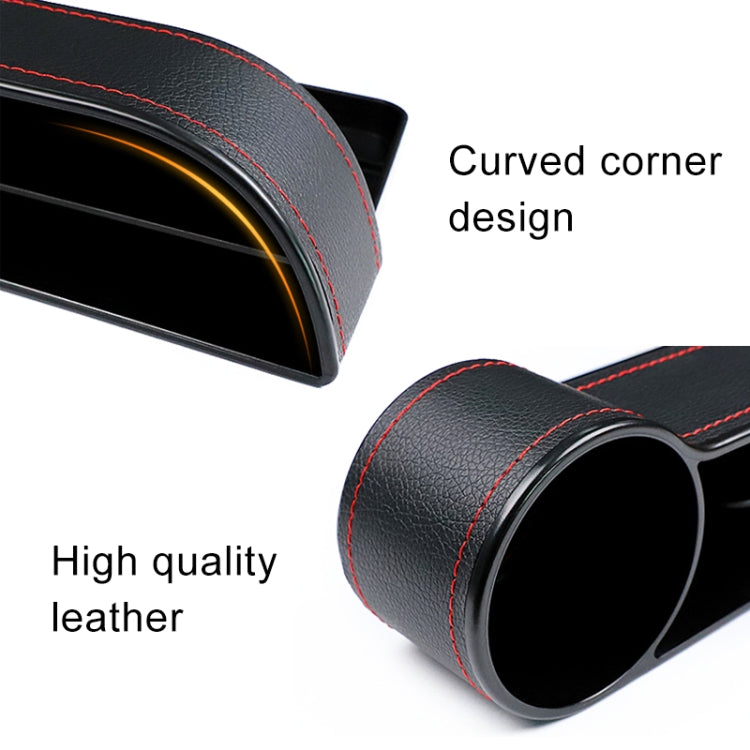 Premium Seat-Gap Organizer & Cup Holder Set — Black — detail view 5