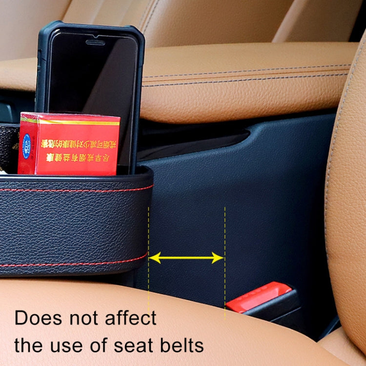Premium Seat-Gap Organizer & Cup Holder Set — Black — detail view 6