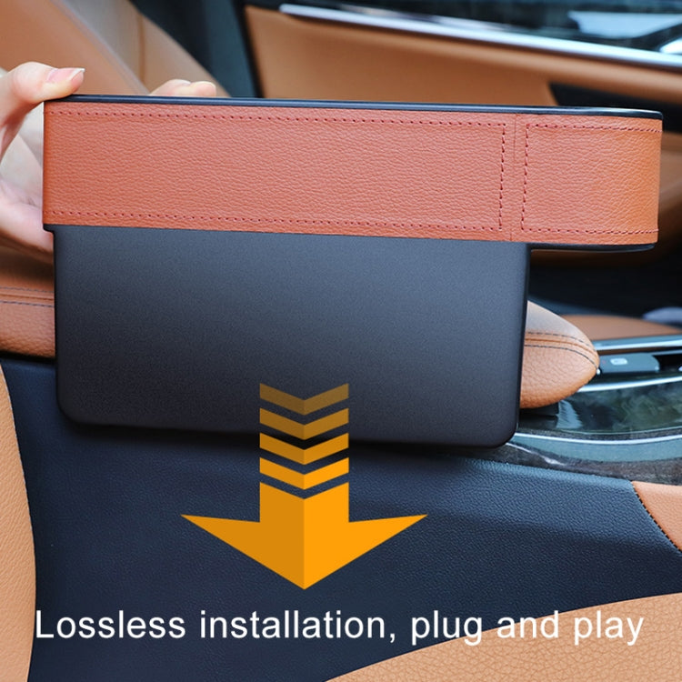 Premium Seat-Gap Organizer & Cup Holder Set — Black — detail view 7
