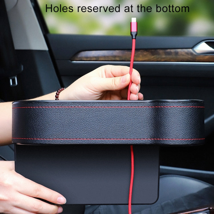 Premium Seat-Gap Organizer & Cup Holder Set — Black — detail view 8
