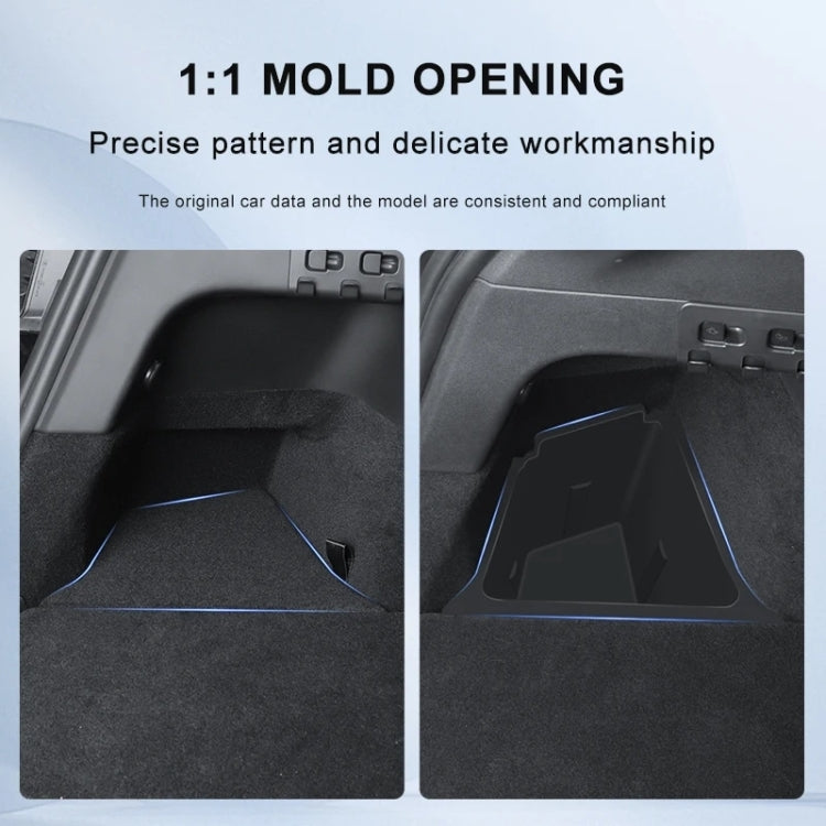 Tesla Model Y Trunk Side Storage Box Set — Open (2021–2023)