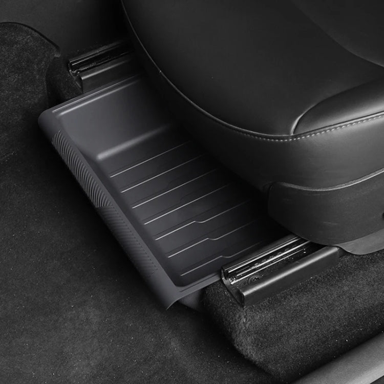 Tesla Model Y Under-Seat TPE Organizer — With Cover, White (2021–2023)