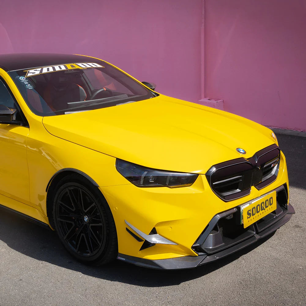 SOOQOO BMW M5 G90/G99 Type-A Prepreg Carbon Fiber Front Lip — detail view 3