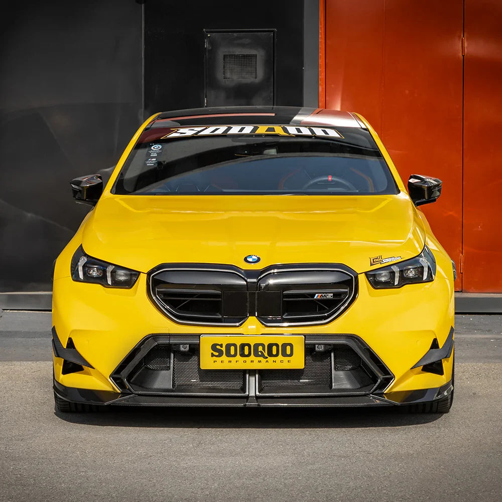 SOOQOO BMW M5 G90/G99 Type-A Prepreg Carbon Fiber Front Lip — detail view 2