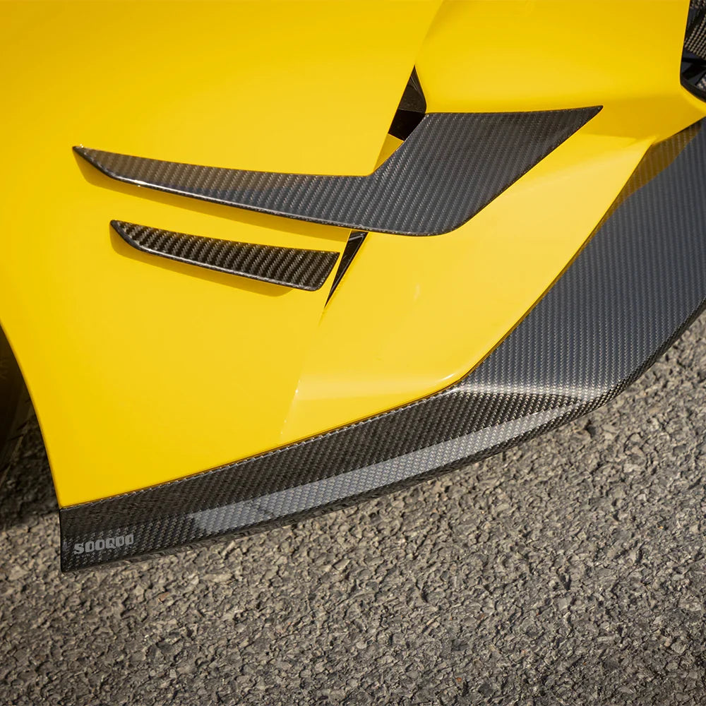 SOOQOO BMW M5 G90/G99 Type-A Prepreg Carbon Fiber Front Lip — detail view 6