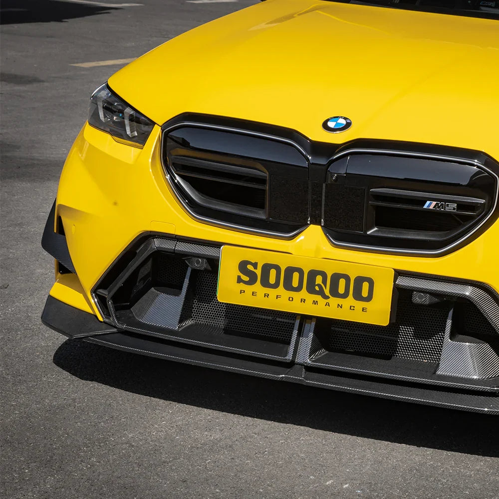 SOOQOO BMW M5 G90/G99 Type-A Prepreg Carbon Fiber Front Lip — detail view 5