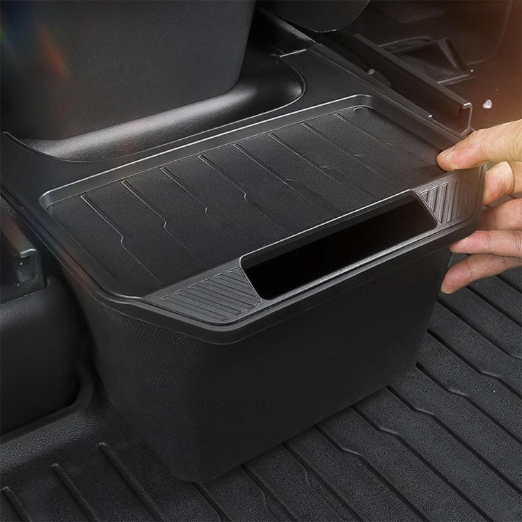 Tesla Model Y Rear Console Storage Organizer — Black — detail view 3