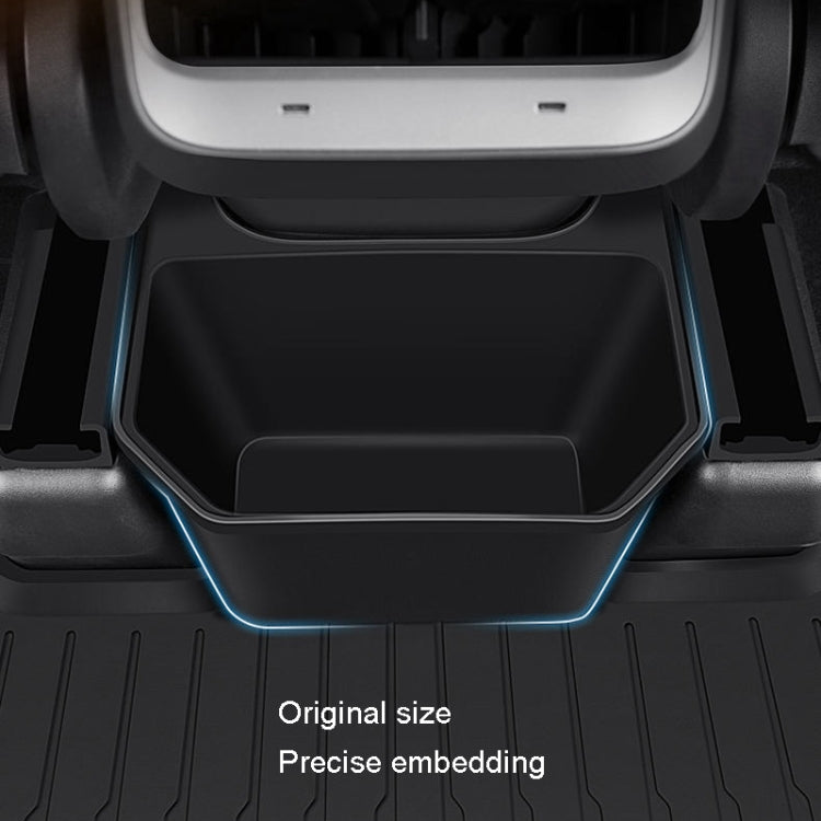 Tesla Model Y Rear Console Storage Organizer — Black — detail view 4