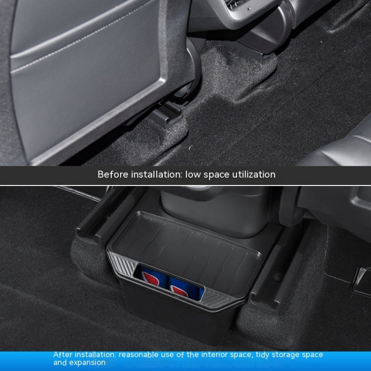 Tesla Model Y Rear Console Storage Organizer — Black — detail view 6