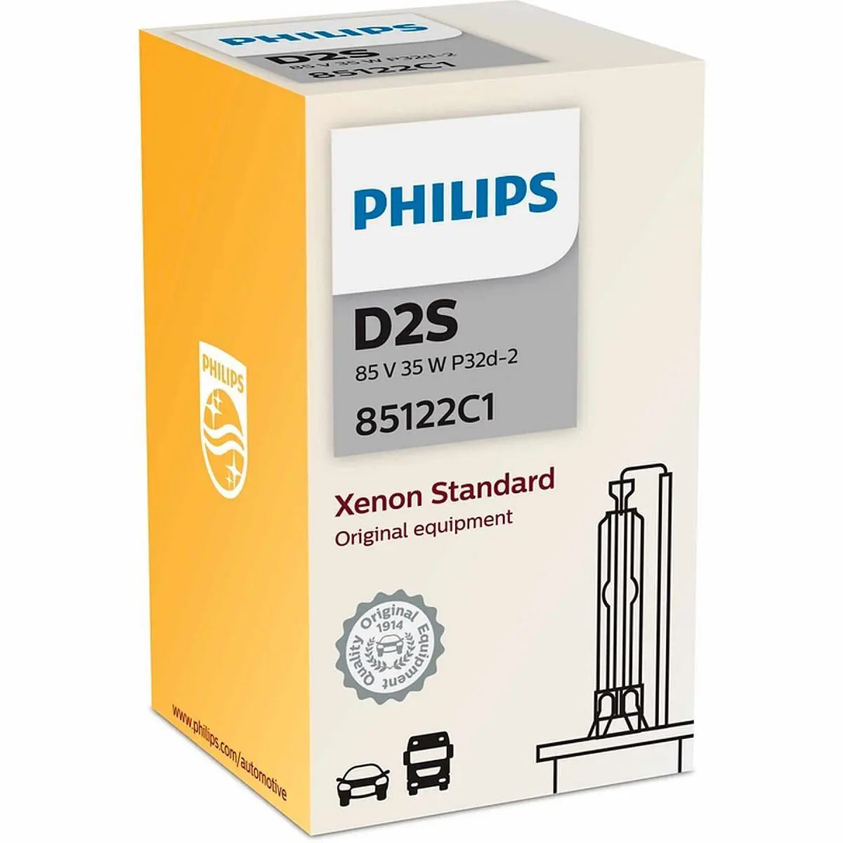 Philips D2S 35W P32d-2 Xenon Bulb 4300K
