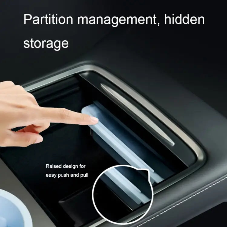 Tesla Model 3 / Model Y Center Armrest Storage Tray — Black