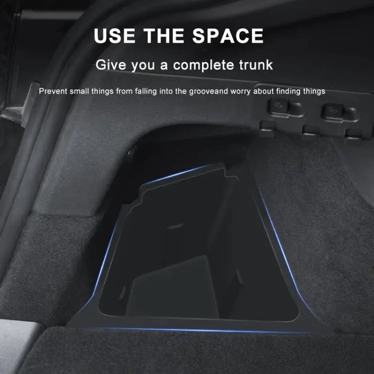 Tesla Model Y Trunk Side Storage Box Set — With Covers (2021–2023)
