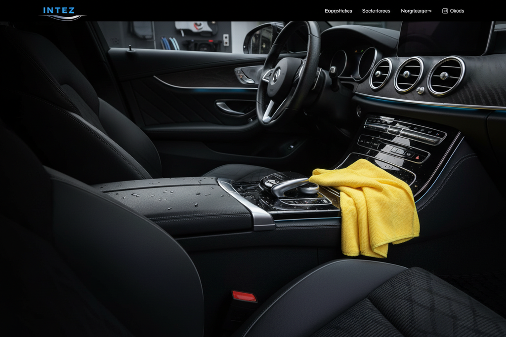Intez Interior Microfiber Cloths — 3-Pack, 40×40 cm, 382 GSM — detail view 3